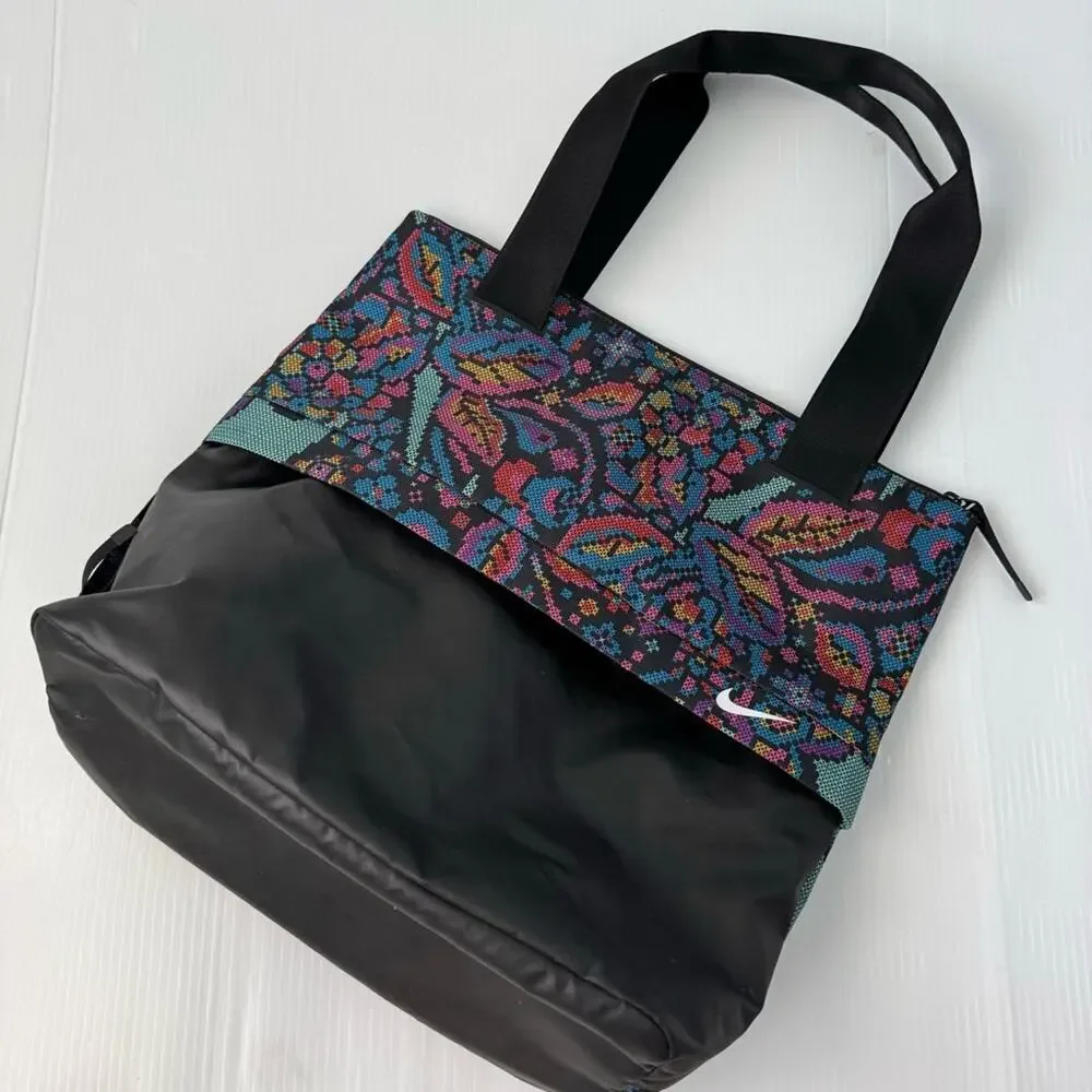 Nike Black Tote with Multicolor Floral Top